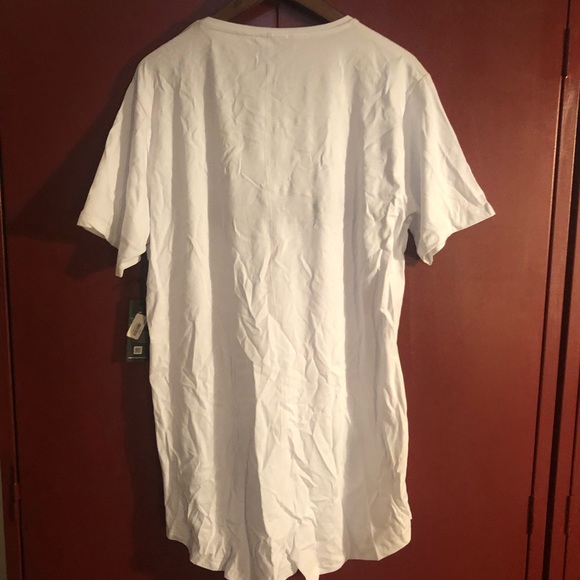 White with Black Faux Leather Shirt NWT - Picture 4 of 4